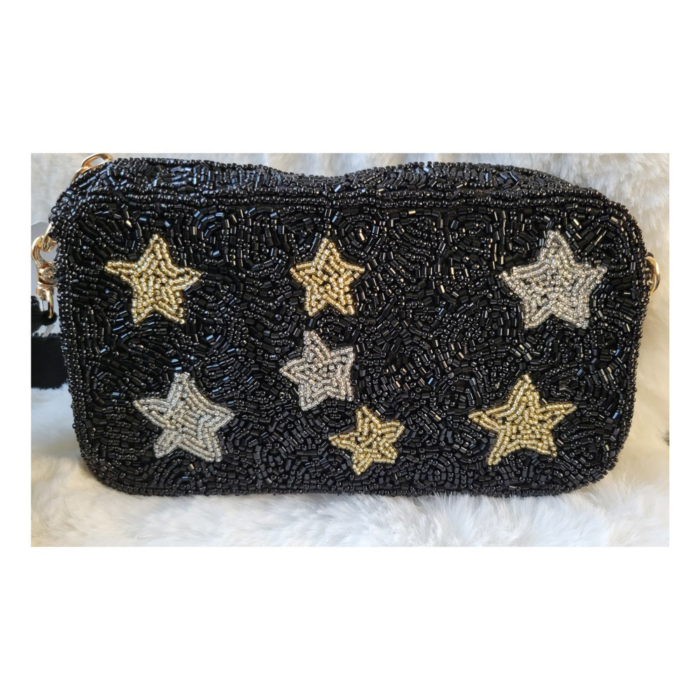 Gold/Silver Star Beaded Crossbody Bag